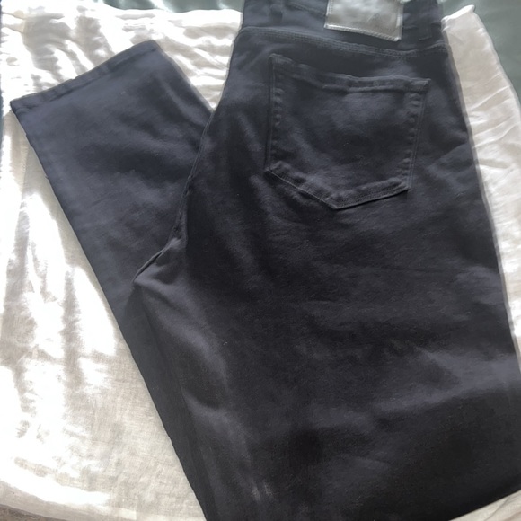 Men’s black straight leg denim jeans by Paper Money/size 42/ good condition - Picture 7 of 10